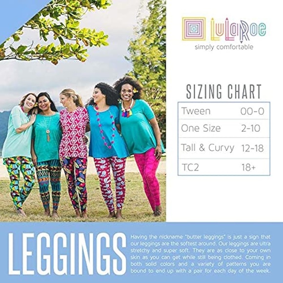 LuLaRoe Multicolor Abstract Leggings - Picture 5 of 5